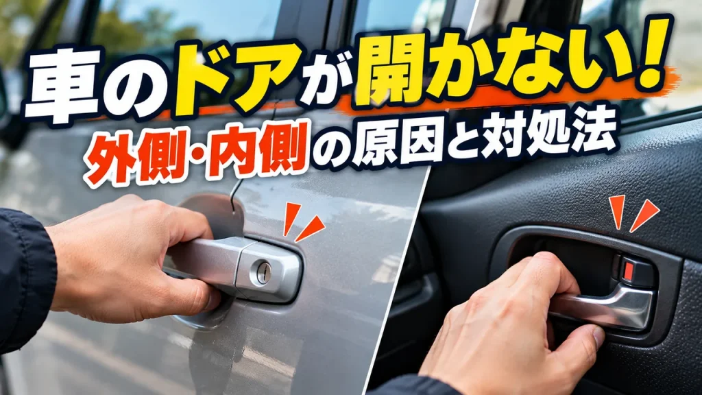 車のドアが開かない原因と対処法を外側・内側のドアハンドル別に解説