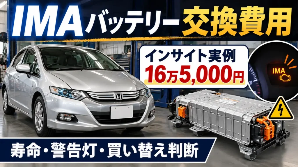 IMAバッテリーの交換費用を解説。インサイトZE2の修理見積もり16万5,000円と寿命・警告灯の注意点